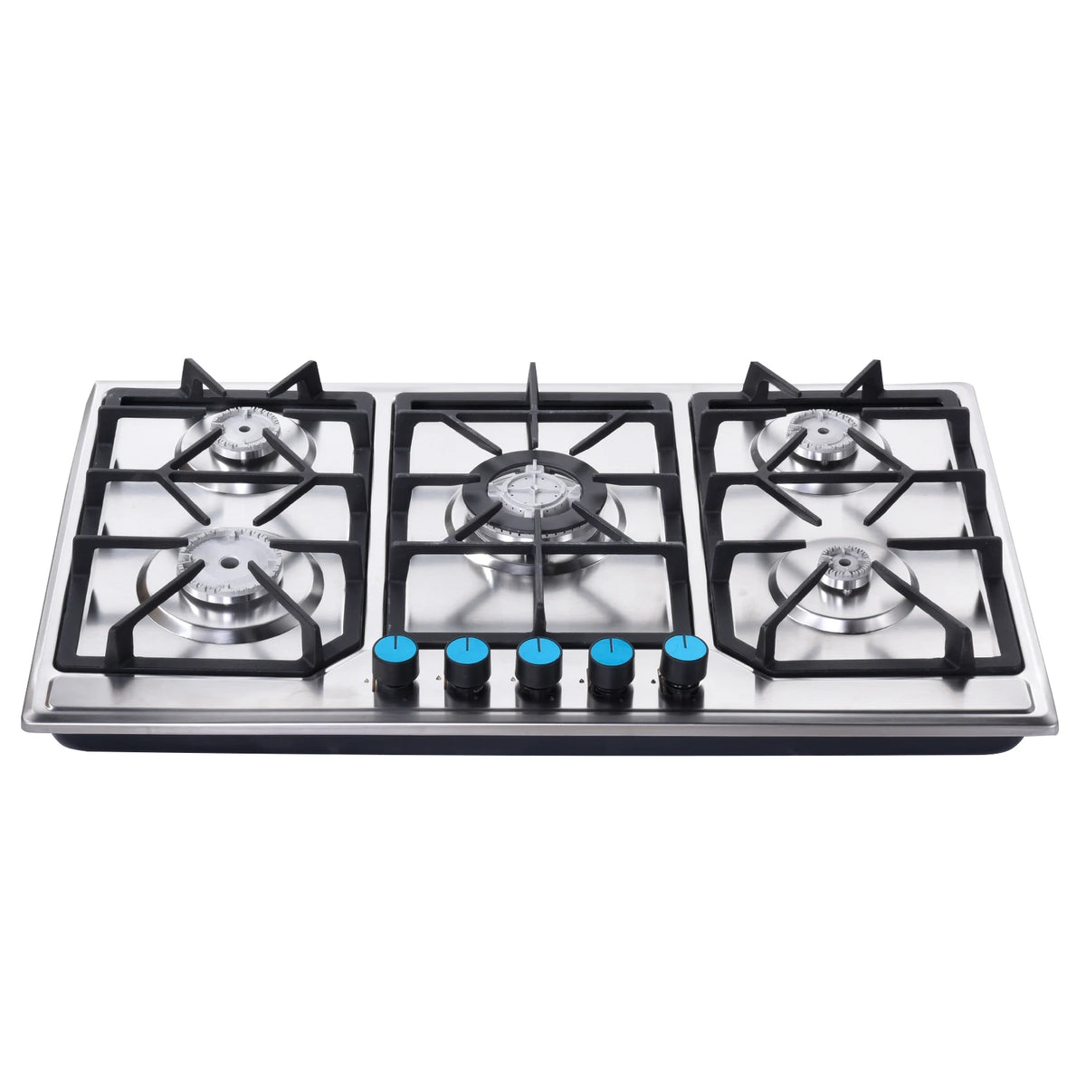 5 Burner Propane Gas Cooktop Indoor, Powerful Built-in Gas Stove Top with Auto Ignition, NG/LPG Convertible Dual Fuel, Portable Tabletop Counter Stove for Kitchen Cooking RV Outdoor and Emergency