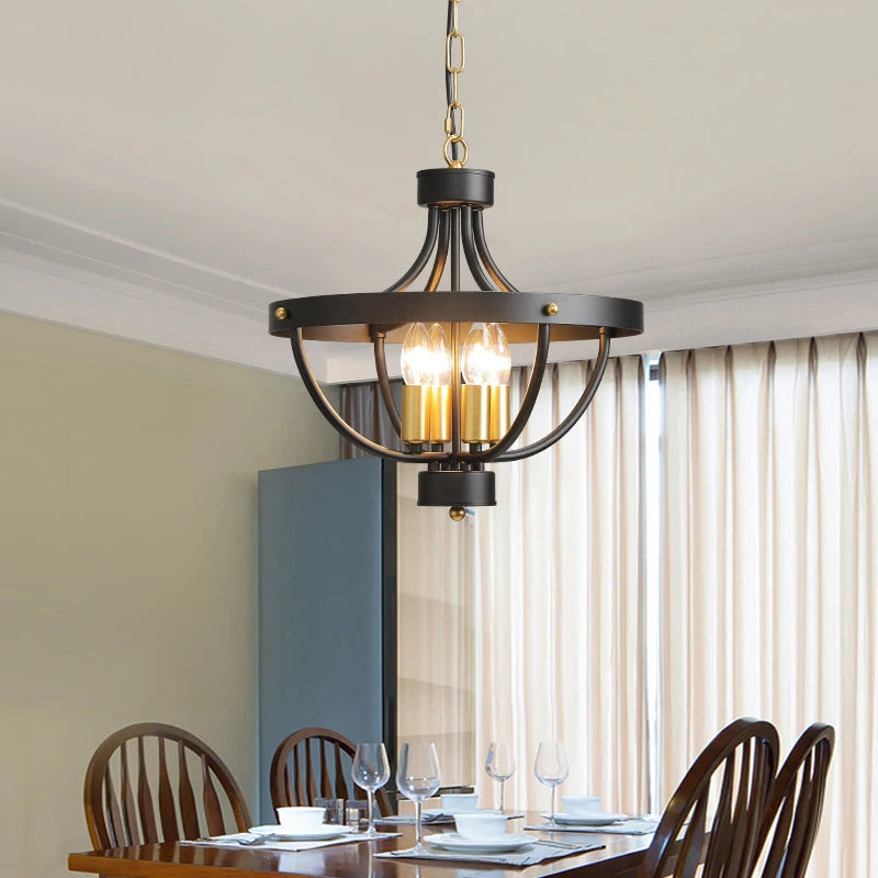 Modern Farmhouse Geometric Chandelier Light Fixture Pendant Lamp for Kitchen  Rustic Hanging Pendant Lighting For Dining Room