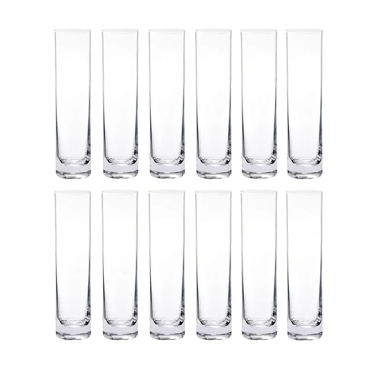 12 Pieces Glass Cylinder Vase, Clear Small Flower Vase, Home Decoration Vase, Party Decoration Vase, Suitable for Wedding