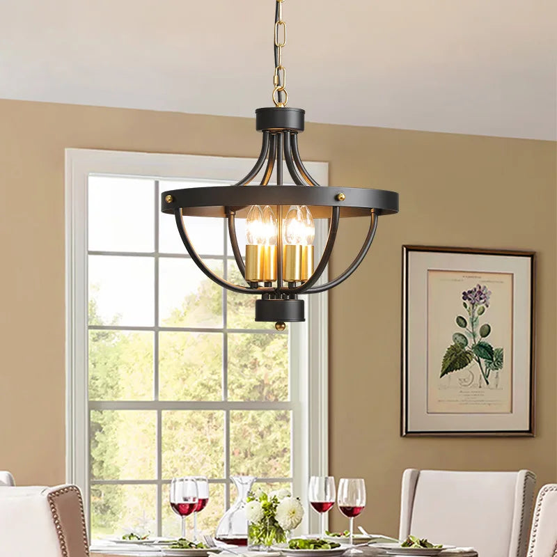 Modern Farmhouse Geometric Chandelier Light Fixture Pendant Lamp for Kitchen  Rustic Hanging Pendant Lighting For Dining Room